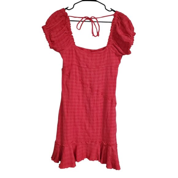 Free People Free Est Endless Summer Elle Miami Beet Pink/Red Mini Dress - M - Picture 8 of 8